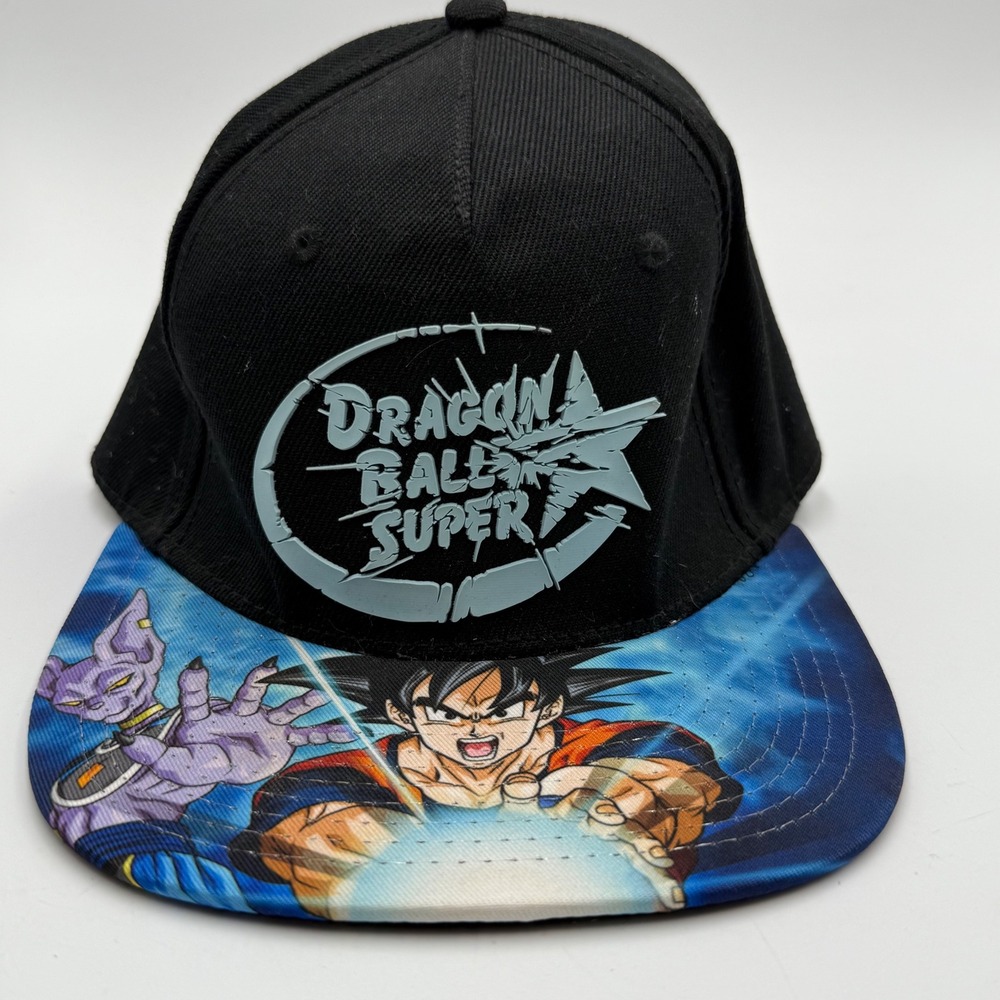 Dragon Ball Super‎ Snapback Hat Anime Goku Beerus Graphic Flat Brim Cap